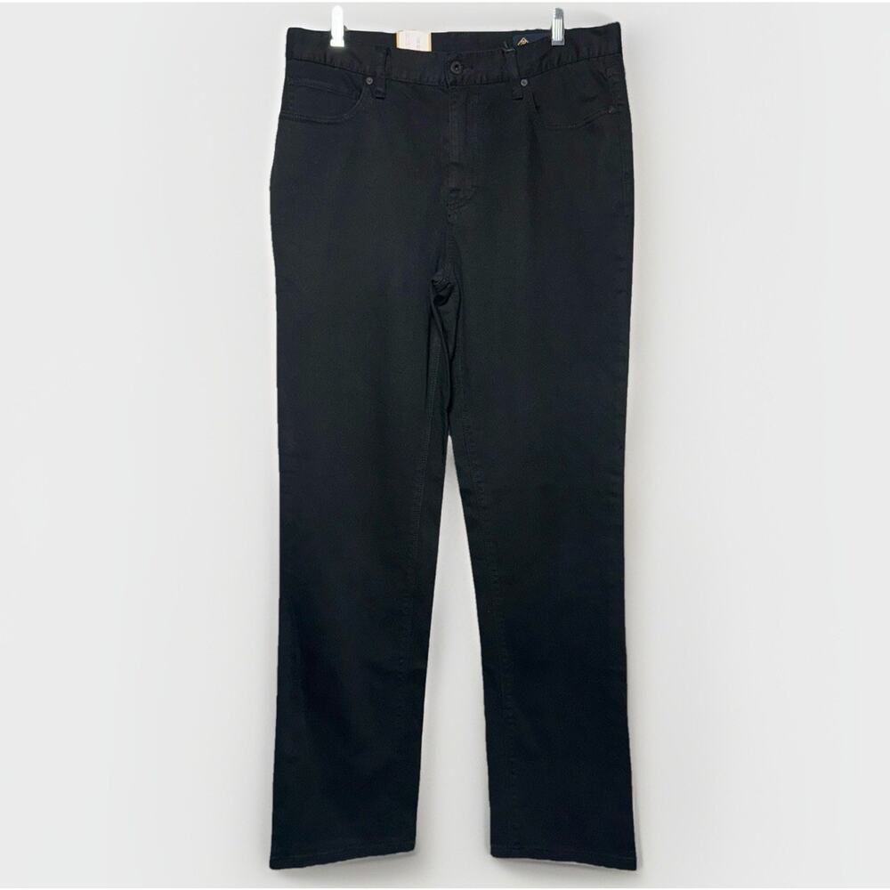 NWT Roark Hwy 190 Jeans Men 32x32 Solid Black Denim Relaxed Fit Pocket Pant Work